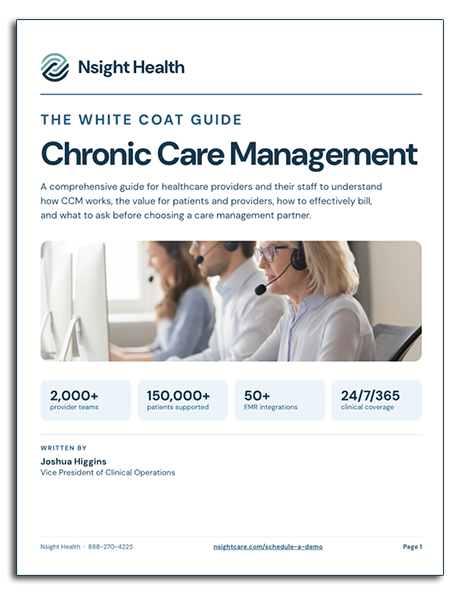 Cover of The White Coat Guide to Chronic Care Management by Nsight Health