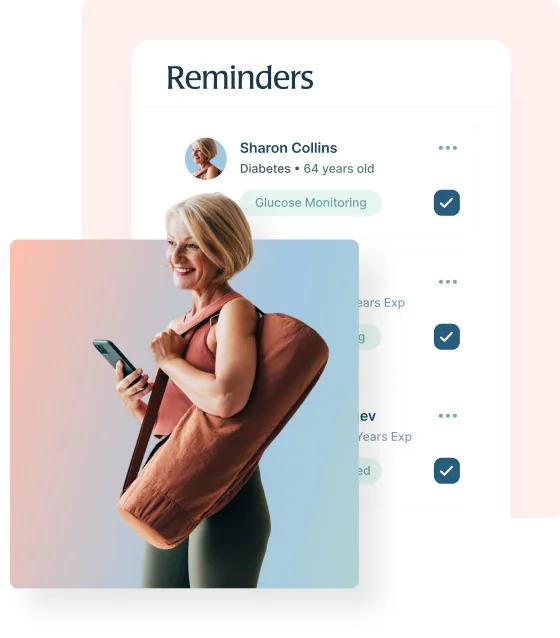 Patient reminders in the Nsight care app